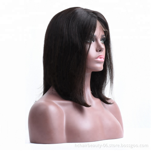 peruvian human hair wigs for black women straight hair lace frontal wigs